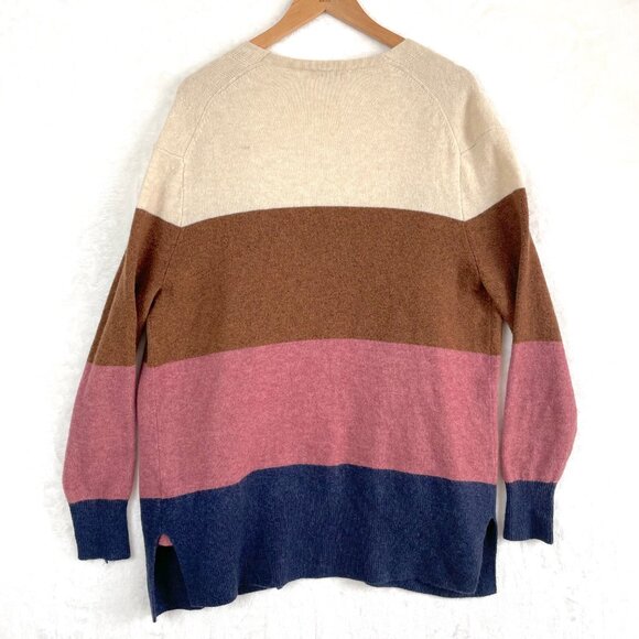 Madewell Kent Colorblock Striped Wool Alpaca Long Cardigan Sweater Womens M - Picture 4 of 10